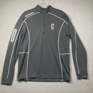 Columbus Crew Soccer 1/4 Zip Shirt Adult Medium Gray Long Sleeve Columbia Golf - Picture 1 of 8