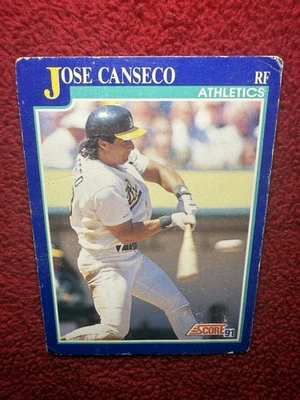 Vintage 1991 Jose Canseco Oakland Athletics Score MLB Baseball Trading Card 1 - Image 1 of 4