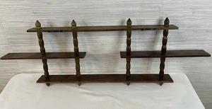 Vintage Holz Display Regal Schmuck Schnick Knack 3 Ebenen Spindel 26"x9" - Bild 1 von 11