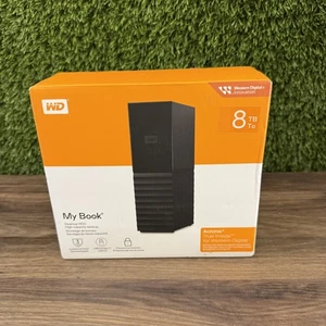 WESTERN DIGITAL 8TB WD My Book External Hard Drive HDD (WDBBGB0080HBK-NEWM) -NEW - Picture 1 of 6