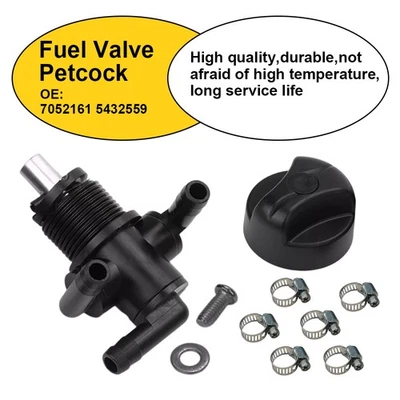 Valve Fuel Tank Petcock 3Way & NUT Knob Fit 00-06 Polaris 325 Magnum 330 500 4x4 - Image 1 of 4