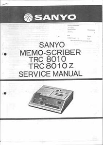 Sanyo Service Manual für TRC 8010 Z Copy - Picture 1 of 1