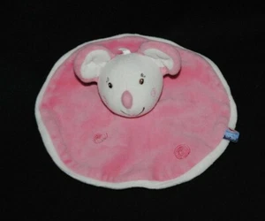 Doudou souris plat SUCRE D'ORGE rond rose blanc spirales TTBE - Picture 1 of 1