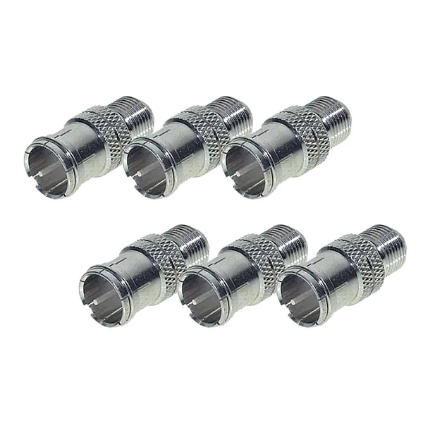 10x F-Quick-Stecker auf F-Buchse F-Kupplung Adapter F-Stecker SAT Schnellstecker - Bild 1 von 1