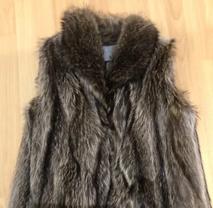 GENUINE RACCOON FUR COAT Vest FOR MEN Sz.M (40) n.623 - Picture 1 of 4