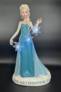 Disney Frozen Elsa Lighted Snowflake Figurine "Snow Ice, and Everything Nice" - Picture 1 of 17
