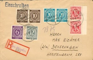  Todos. Bes. Gema. Aus. Números AM Post carta certificada Hann. Bocas - Beverungen - Imagen 1 de 2