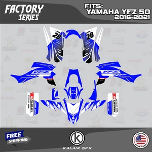 Graphics Kit for Yamaha YFZ 50 YFZ50 (All Years) Factory Series - Blue - Picture 1 of 6