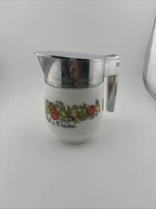 Vintage Corning Ware Gemco Creamer Pitcher 'Spice Of Life' Pot a Creme 1970s - Picture 1 of 5