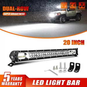 20inch LED Light Bar Dual Row Flood Spot Offroad Driving Truck For Jeep SUV 22" - Picture 1 of 12