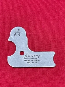 LUFKIN Radius Gage Replacement 15/64" for Model 77 - Stainless Steel - Vintage! - Picture 1 of 2