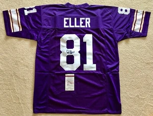 Carl ELLER  #81 Signed Auto Autographed Custom Jersey Minnesota Vikings NFL XL - Picture 1 of 9