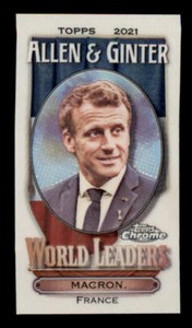 2021 Allen and Ginter Chrome Mini World Leaders #MWL4 Emmanuel Macron