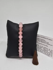 PULSERA DE CUARZO ROSADO / PINK QUARTZ ATRAE DINERO AMOR BUENA SUERTE ORIGINAL - Picture 1 of 3