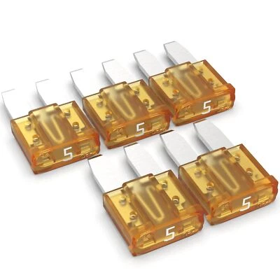 AUPROTEC Micro 2 Kfz Sicherungen Flachstecksicherungen MikrOTO II 5A hellbraun | 5 Stück