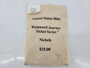 2005 P AMERICAN BISON (WESTWARD JOURNEY) $25 NICKEL CANVAS BAG UNOPENED - Picture 1 of 3