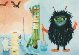 Moomin Finland Tove Jansson 2 Mint Postcards Stinky Moomin Little My Very Nice - Picture 1 of 1