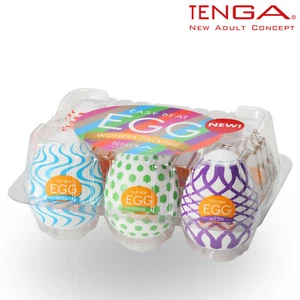 TENGA Egg Wonder 6 Styles Pack - Mesh/Stud/Wind/Tube/Curl/Ring Handjob Stroker - Foto 1 di 5