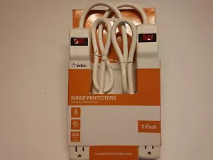 Belkin 6-Outlet Surge Protector 2-Pack with 2 foot cord, F5C048-2 - Picture 1 of 1
