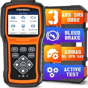FOXWELL OBD2 Scanner Car OIL EPB SAS Reset Diagnostic Tool 3 Systems Active Test - Imagen 1 de 16
