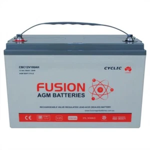 Fusion 12V 100Ah CBC12V110AH AGM Cyclic VRLA Battery - Picture 1 of 1