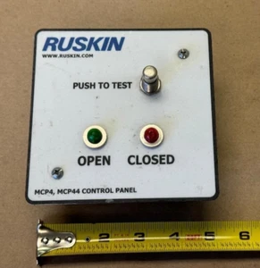 RUSKIN: SINGLE DAMPER PUSH-START CONTROL PANEL: MCP4 - Picture 1 of 11