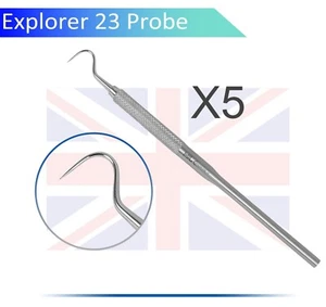 X5 Dental Explorer and Sickle Probe 23 Single Ended Hook Dentists Instruments - Picture 1 of 1