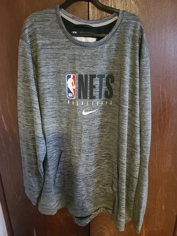 Nike NBA Authentic Brooklyn Nets Team Issued Pullover Men's 4XLT AV1377-032 Cover
