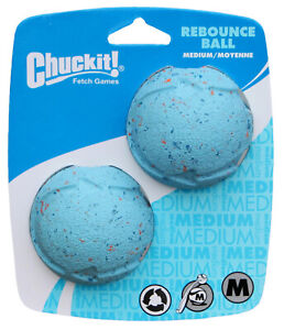 Chuckit! - Med Rebounce Ball - Größe M - 2er-Pack - Hundespielzeug - Apportieren