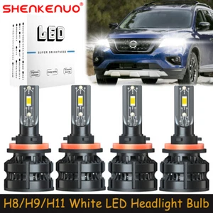 For Nissan Pathfinder 2017-2020 White H9 H11 LED Headlight Bulb High Low Beam Z8 - Bild 1 von 15