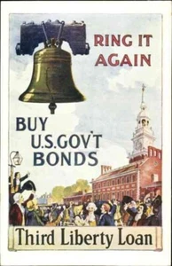 The GREAT WAR, Third Liberty Loan, Buy US government Bonds, Ring it Again; Mint - Picture 1 of 1