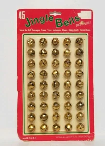 VINTAGE (45) JINGLE BELLS PACKAGE (16mm) - CHRISTMAS ORNAMENTS, CRAFTS, GIFTS... - Picture 1 of 1