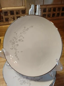 Noritake Breeze Grey Floral Platinum 6 3/8 Bread Butter Plate Contemporary 2032 - Picture 1 of 5