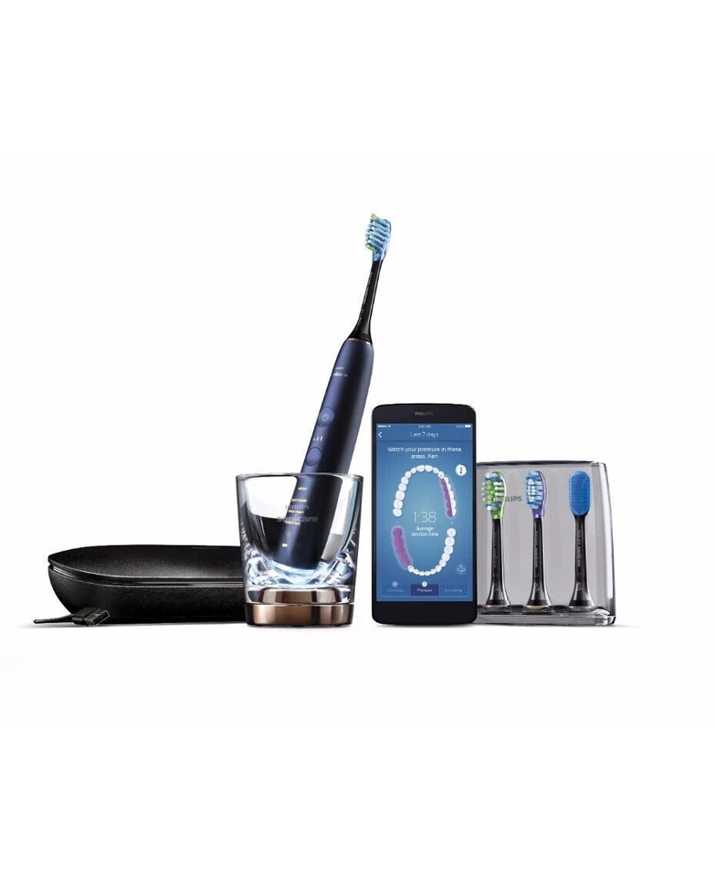 Philips Sonicare DiamondClean Smart Sonic Electric Toothbrush with App - Blue (HX9954/56)