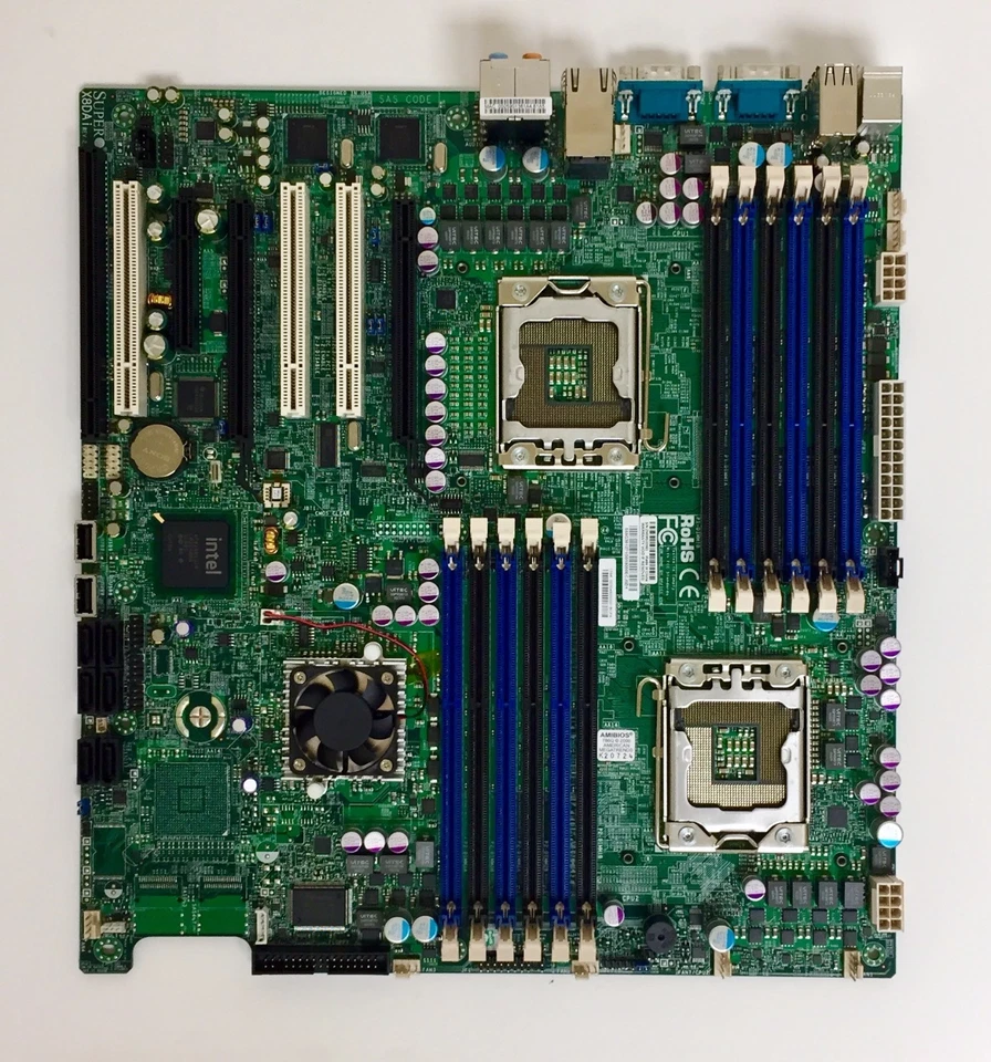Placa madre Supermicro X8DAi Rev 2.01 Intel Xeon LGA 1366 DDR3 E-ATX I/O 2xE5530 Foto 1 de 1