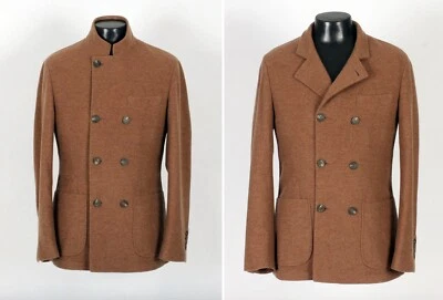 Brunello Cucinelli 100% Cashmere DB Coat Jacket - Tan - M - $5295 Retail - Image 1 of 4