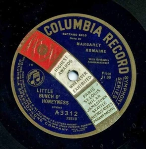 Little Bunch O' Honeyness / In The Evening...  Margaret Romaine  78 RPM - Bild 1 von 1