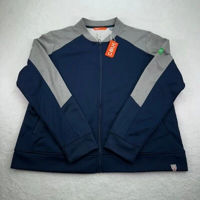 Suéter CBUK Cutter & Buck para Mujer XXL 2XL Azul Marino Pop Fly Cremallera Completa Antiguo Huerto Logo Foto 1 de 4