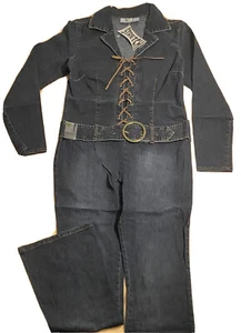 Vintage Sunshine Apparel Denim Jumpsuit Women’s Size 7/8 NOS Deadstock - Picture 1 of 11