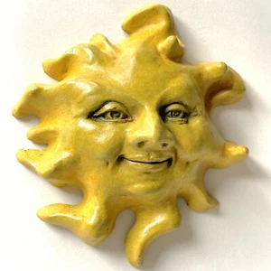 Cute Amber Sun Sculpture, Wall Art for All Seasons, Original Home Decor - Picture 1 of 11