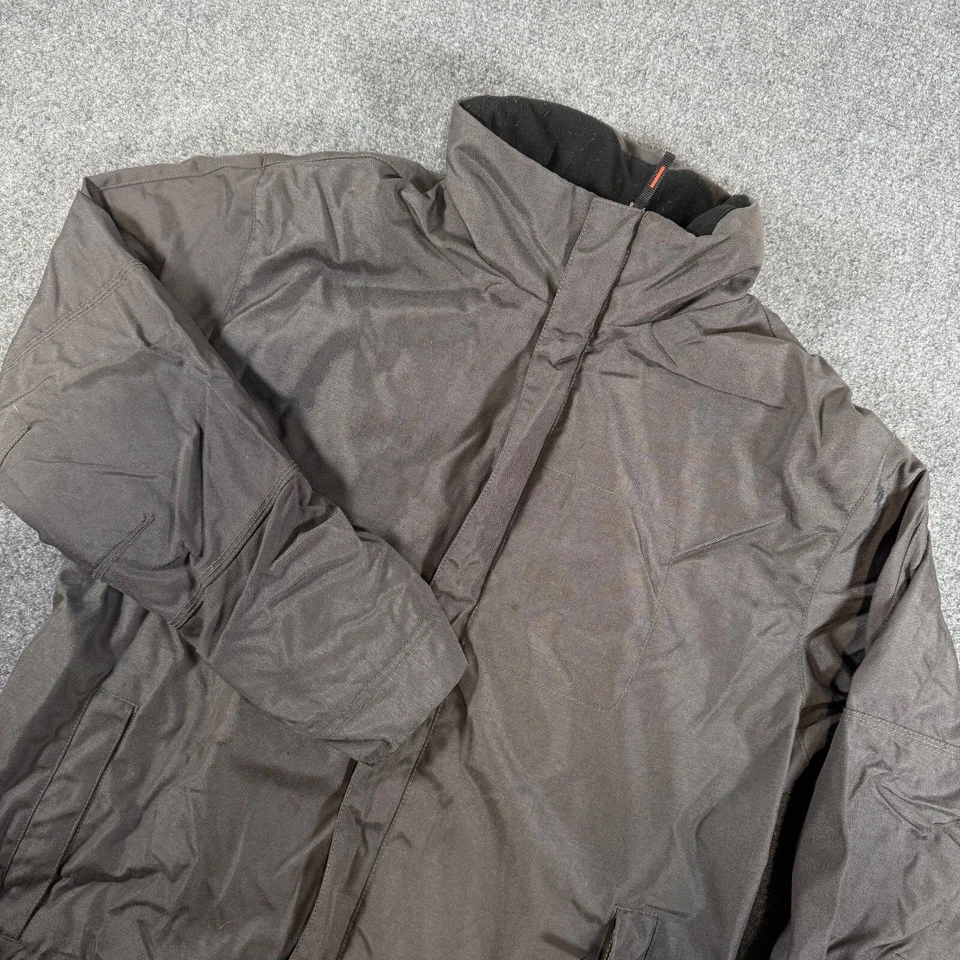 Vintage Banana Republic Coat Jacket Mens L Black Fleeced Lined Rain Y2K Nylon - Image 1 of 4