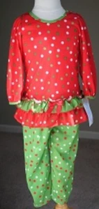 Toddler Girl Dot Ruffle Long Sleeve 2pc PJ Set Outfit Laura dare Sz 3T NWT - Picture 1 of 3