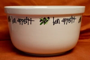 California Pantry Pastaschale Oliven "Guten Appetit" Mikroschale 10" Etikett 10t - Bild 1 von 22