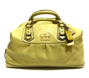 Coach LG Madison MINT GREEN Leather Sabrina Tote Bag Purse Satchel Handbag WOW - Picture 1 of 1