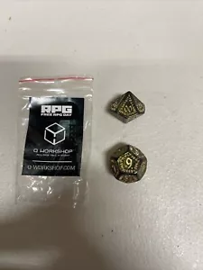 Q-Workshop Runenwürfel Set (2) Flasche grün/gold D&D RPG - Bild 1 von 1