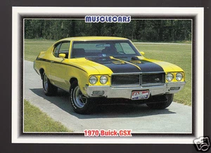 1970 BUICK GSX 455ci V8 Yellow Muscle Car Photo 1992 SPEC TRADING CARD - Picture 1 of 2