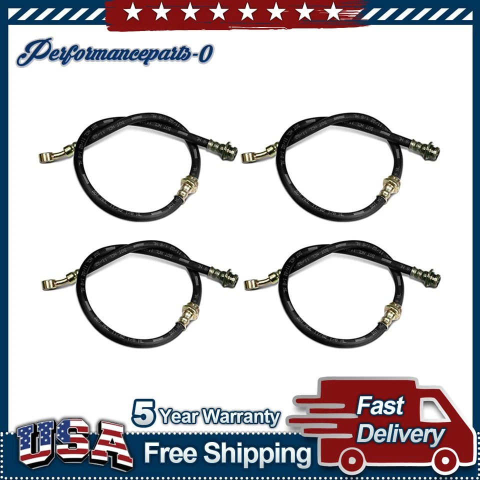 Manguera hidráulica de freno trasero delantero Centric 4 piezas para Pontiac Fiero 1985 1986 1987 Foto 1 de 4
