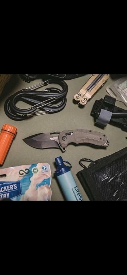 SOG Kiku XR Combat Folder Pocket Knife Cryo CTS-XHP 12-27-05-57 Tan G10 NEW - Image 1 of 4