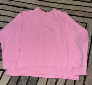 Zara Damen Sweatshirt mit Rundhalsausschnitt rosa ~ Gr. M Oversized - Bild 1 von 4