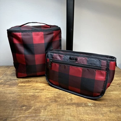 Estuche de cosméticos LUG Dolly bolsa roja y negra Buffalo Check LUG bolsa de maquillaje parasail Foto 1 de 4